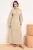 Trendyol Modest Dames Beige Effen Maxi Lang Casual Skater Modest Jurken