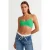 Geribbelde V-hals Crop Bralet Top