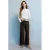 Mango Kids wide leg jeans met panterprint – bruin