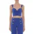 Moschino Bralette In CrÊpe Heart Buttons Blue