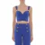 Moschino Bralette In Crêpe Heart Buttons Blue