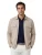 Beige Genti overshirt dubbele borstzak effen