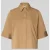milano italy boxy fit blouse met blinde knoopsluiting