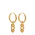 Label Kiki gold plated oorbellen Open Heart Hoops