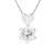 Harten hanger en zirkonium zilver 925 oxids geleverd met aangeboden ketting