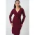Bodycon Midi-jurk met V-hals en striksluiting