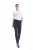 Rechte broek met imitatieleer detail