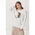 Ronde hals lange mouw gebreide sweatshirt
