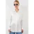 Gestructureerde Satijnen Lange Mouw Shirt met Knopen Sluiting