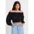 Schoudervrije Crop Blouse
