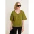 TRENDYOLMİLLA Dames Groen Effen Driekwart mouw Oversized T-shirts