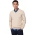 v-hals trui beige Casa Moda gebreid 100% katoen