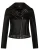 Gothic leren bikerjack voor dames met studs-Bilbao