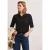 Street One Dames Shirt met korte mouwen en knoopsluiting in Zwart