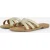Lazamani Nina Leren Dames Slippers Gold