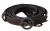 Costume National Vrouwen Bruin mager lederen ronde Logo Buckle Riem