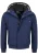 INDICODE JEANS Winterjas ‘Albany’  blauw