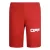 Gebroken witte rode sweatshort met luchthaventape-ontwerp