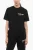 Effen T-shirt met ronde hals en contrasterend logo in zwart