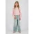 Vingino wide leg jeans wide leg jeans met hartjes light blue denim