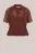WE Studio – Dames THE SHEER POLO – Regular fit – Bruin – LENZING™ ECOVERO™ viscose –
