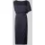 comma Schitterende midi-jurk in one-shoulder look