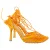 Bottega Veneta Rekbare Vetersandalen in Oranje Leer