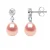 Drop Oorbellen Sieraden Zoet Water kralen 7-8 mm Pears Roses 925