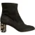 Dolce & Gabbana Zwarte Versierde Hak Enkellaarsjes Schoenen