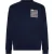 Aquascutum Active Macro Iconic Pocket Crewneck Marineblauwe Sweatshirt
