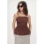 Grace & Mila mouwloze top donkerbruin