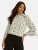 love & roses Blouse  lichtbeige / jade groen / zwart