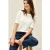 Cecil Dames Shirt met ton-sur-ton print in Wit