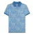 Lambretta Heren SS25 Paisley gemerkt poloshirt (Donkerblauw/houten essen)