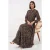 Patroon V-hals Maxi-jurk met knoopsluiting