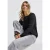 Street One Dames Materiaalmix chiffon shirt in Zwart