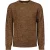 No Excess Pullover crewneck 3 coloured rib brown