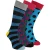 HS by Happy Socks – Heren 3-Pack Kleurrijke Gestreepte Dress Sokken – Brede Streep