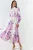 Paisley Print A-Lijn Maxi Jurk met Overhemdkraag