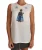 Beadwork Koning Appliquée Mouwloze Top