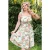 Kiana Hawaiian print swing jurk in wit en multi
