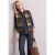 Teddyvest met rits en corduroy-details
