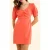 ICode Red Short Dress With Heart Neckline Currant