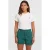 O’Neill denim wide leg regular waist short donkergroen