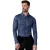 Desoto overhemd blauw gemêleerd Casual Kent katoen