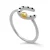 Orphelia ‘Aurora’ Dames 925 Sterling Zilveren Ring – Zilver/Goud ZR-7525