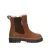BunniesJR leren enkelboots met profielzool – cognac