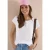 Shirt met ronde hals en omslagdetail