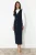 Trendyol Modest Dames Donkerblauw Effen Maxi Lang Casual Gilet Modest Jurken