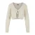 Urban Classics Dames/Dames Cropped Feather Front Tie Vest (Wit zand)